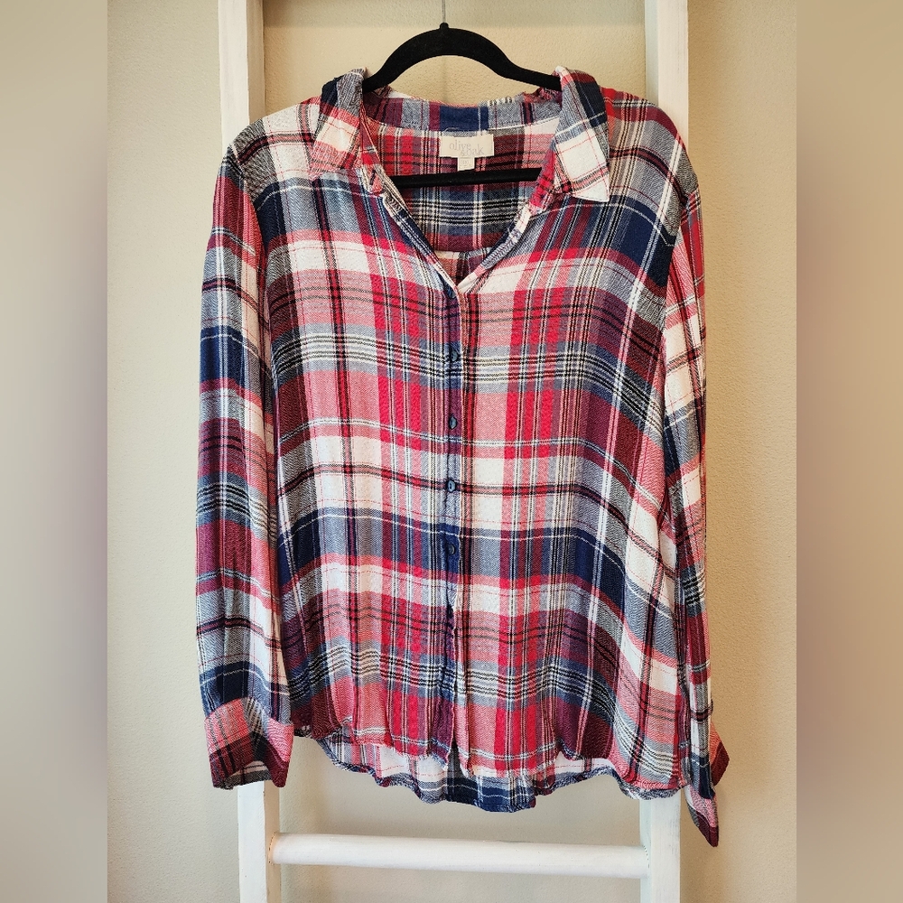 Olive & Oak Plus Size Light Weight Flannel